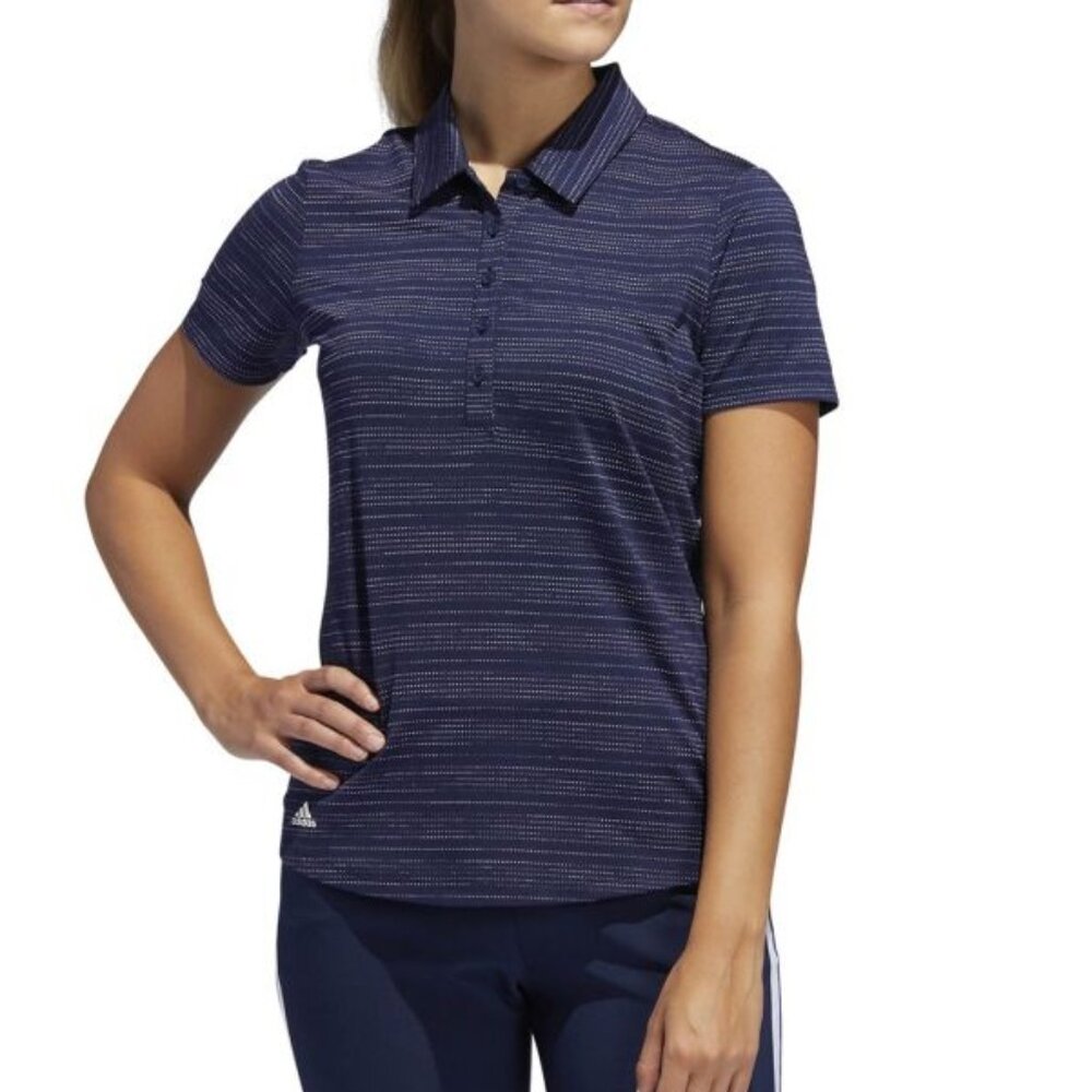 Women's Adidas Golf Polo Blue & White DZ0483 2XL